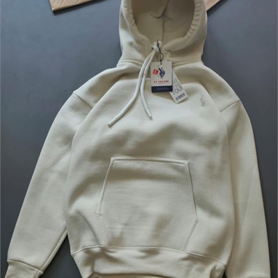 Oversized Beige Pullover Hoodie